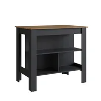 Mueble isla de cocina negro miel Moveli