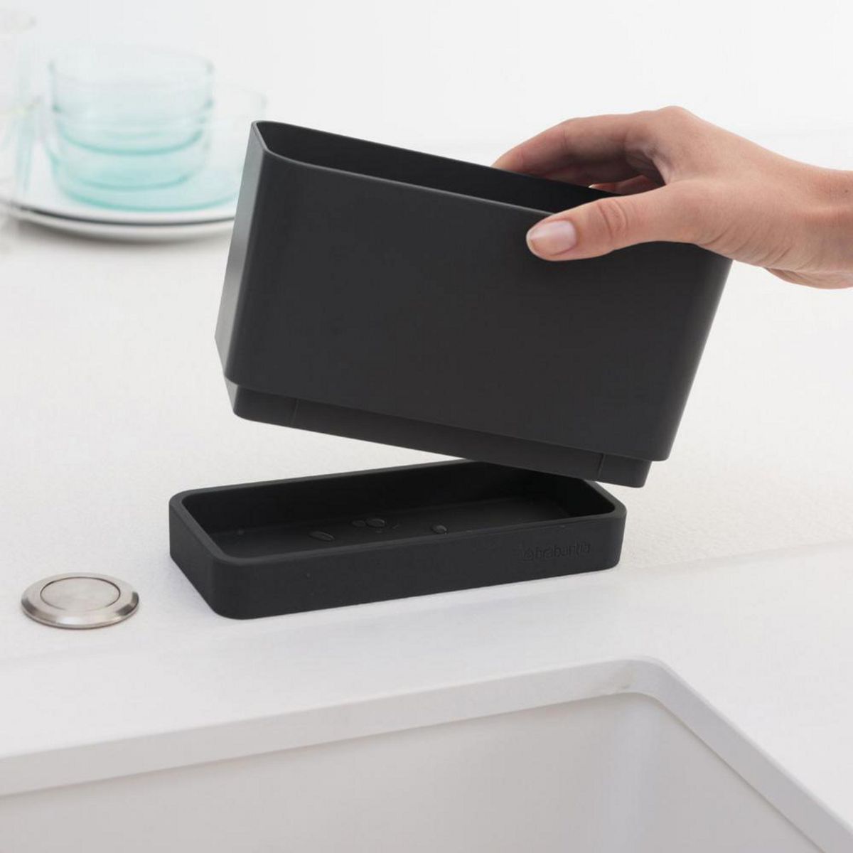 BRABANTIA - Oganizador para lavaplatos Sinkside gris