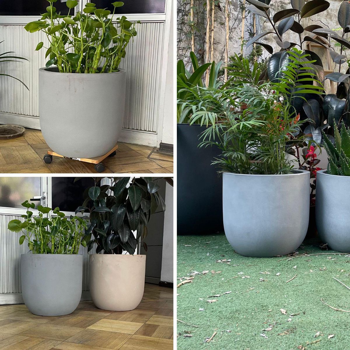 POTTERY - Macetero Rotomoldeo de Polipropileno 55x53 cm Gris