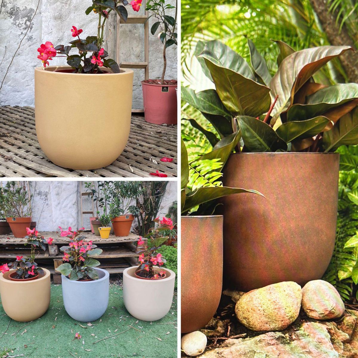 POTTERY - Macetero Rotomoldeo de Polipropileno 45x43 cm Arena