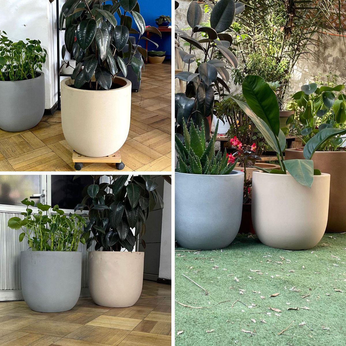 POTTERY - Macetero Rotomoldeo de Polipropileno 45x43 cm Crema