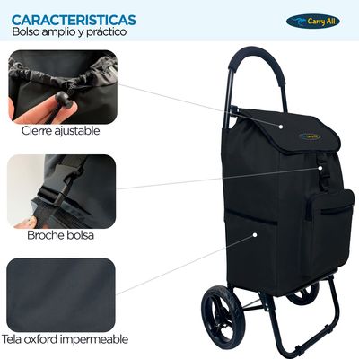 Imagen 2 del producto Carro Compras Plegable Sidney 55 Litros Para Feria