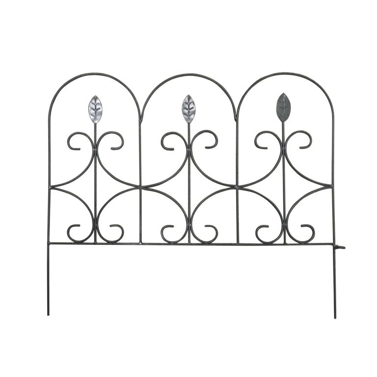 Cerco Metálico Decorativo Jardín Delimitador 42X47 Cm