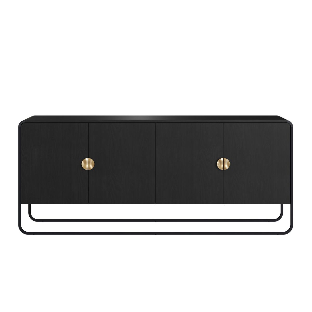 DECOCASA - Buffet 28075 Negro 37.5x180x75 cm