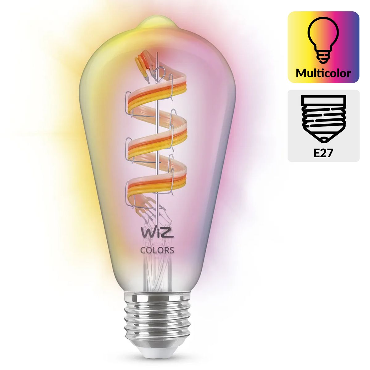 WIZ - Ampolleta Inteligente Wifi Filamento Edison 6.3 W E27 470 lm/W Luz Multicolor