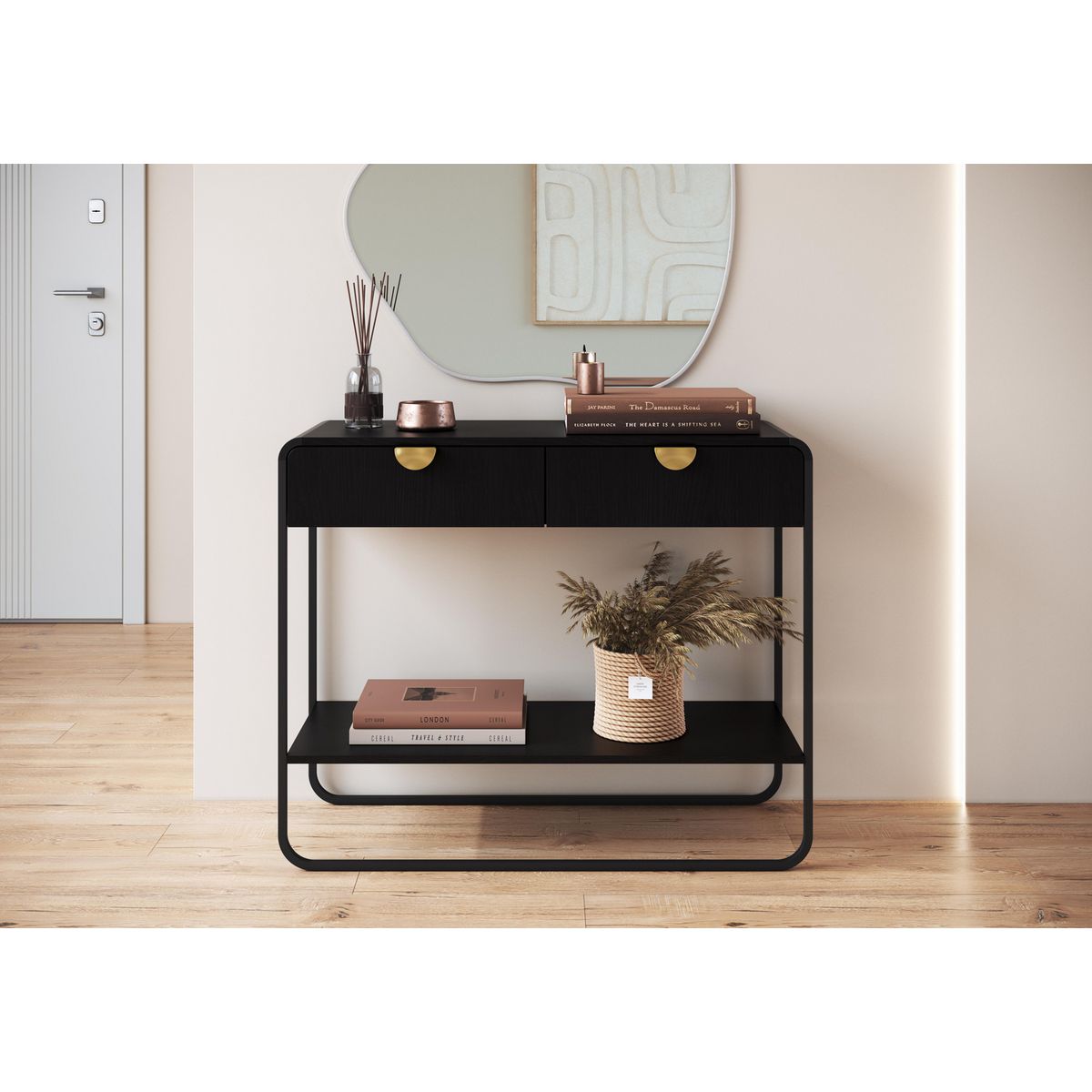 DECOCASA - Arrimo 28066 Negro 37.5x100x81 cm