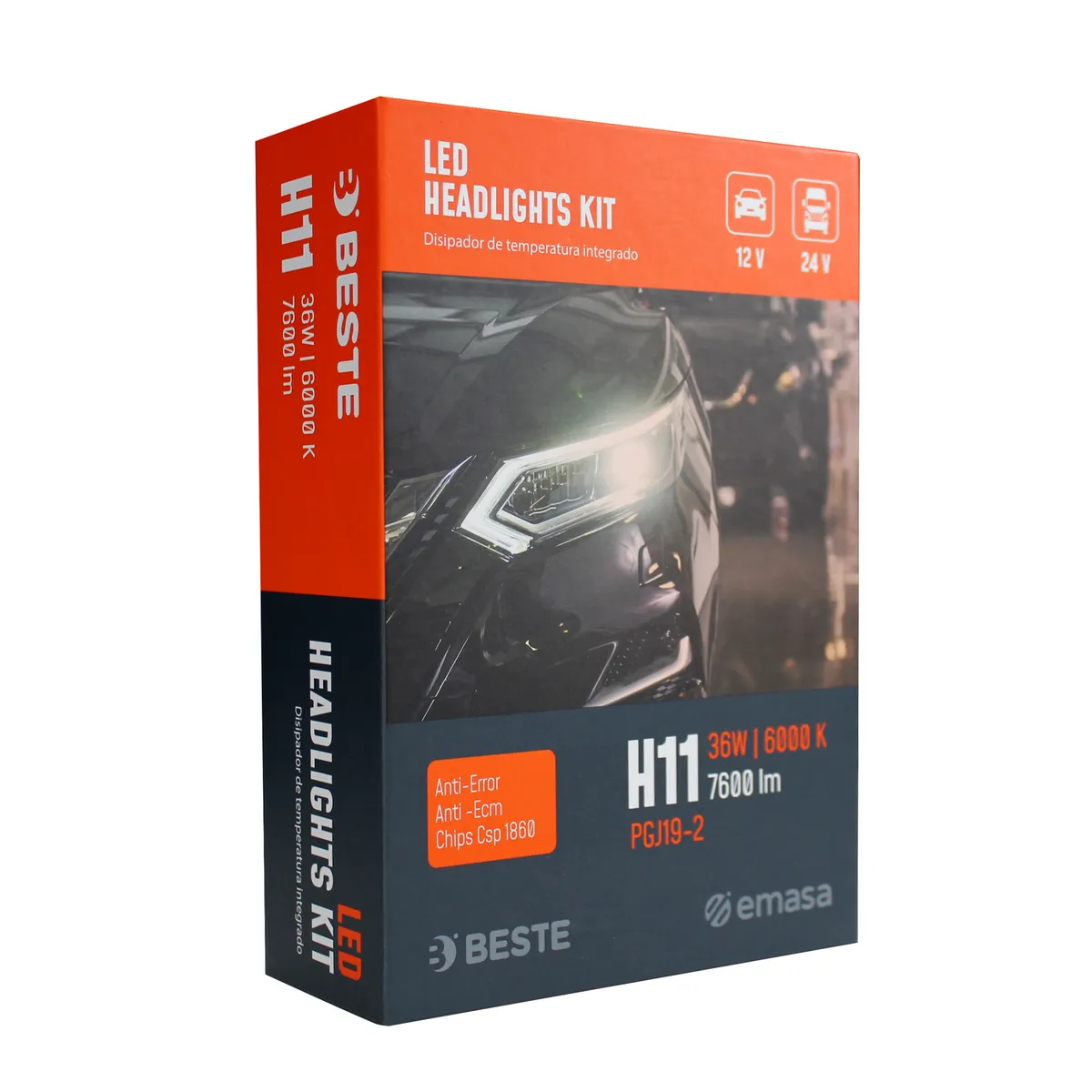 BESTE - Kit de 2 Ampolletas Led H11 Beste para Automóvil