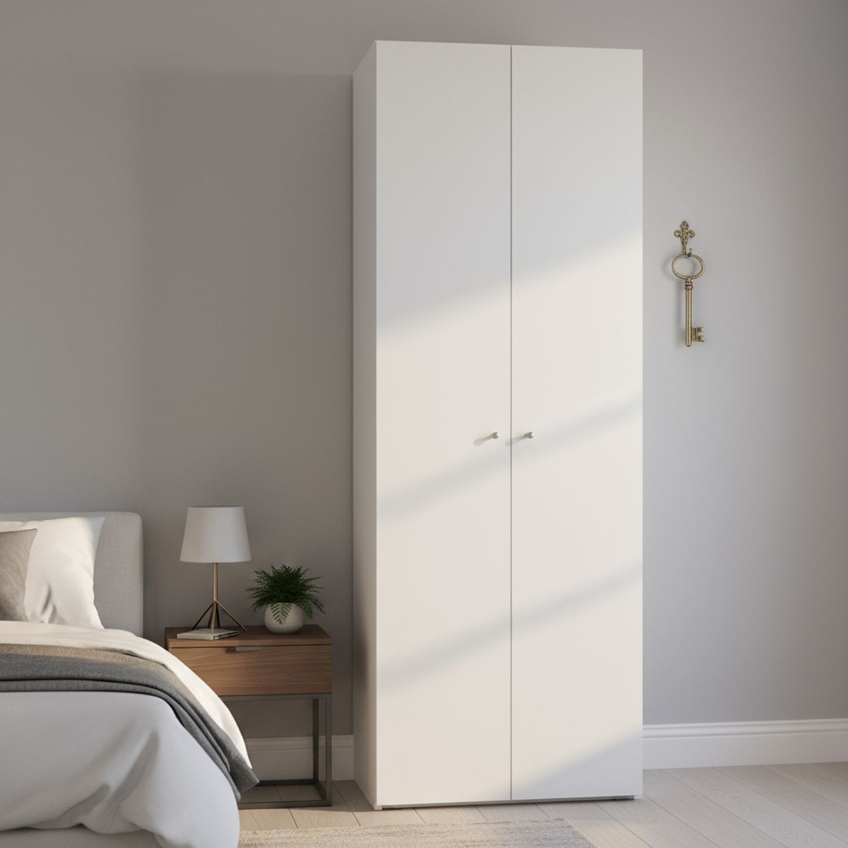 TUHOME - Closet 2 Puerta(s) 3 Repisa(s) 60x170x40.2 cm Blanco