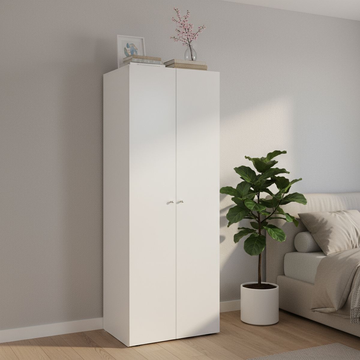 TUHOME - Closet 2 Puerta(s) 1 Repisa(s) 60x170x40.2 cm Blanco