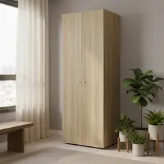 TUHOME - Closet 2 Puerta(s) 3 Repisa(s) 60x170x40.2 cm Fresno
