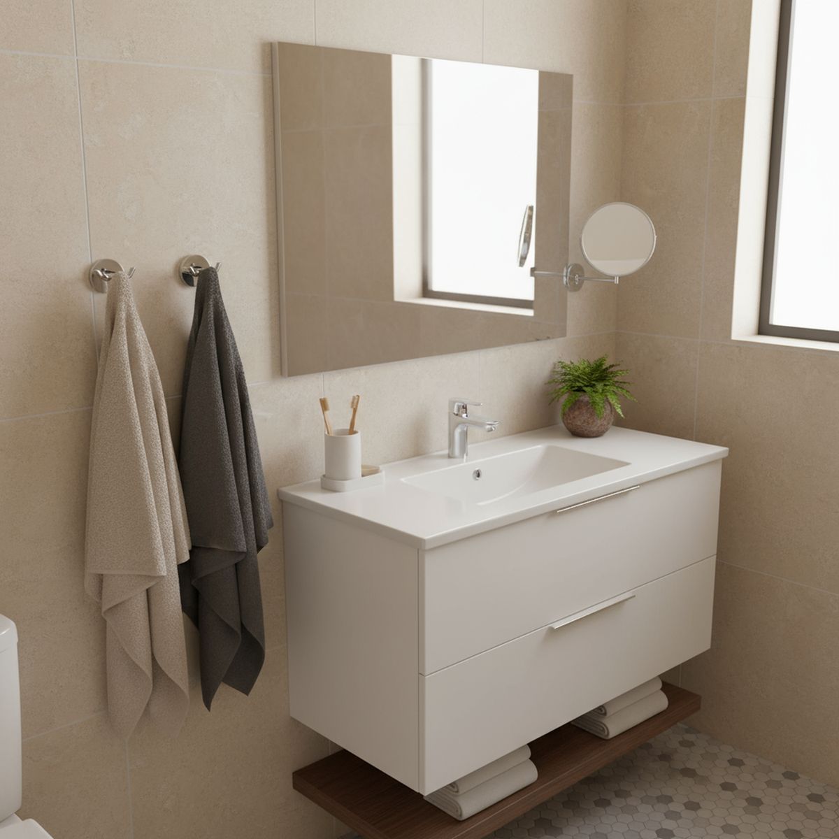 FANALOZA - Gancho doble New Barcelona satinado