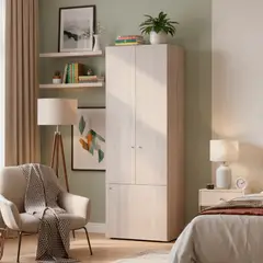 TUHOME - Closet 3 Puerta(s) 3 Repisa(s) 60x170x40.2 cm Bardolino