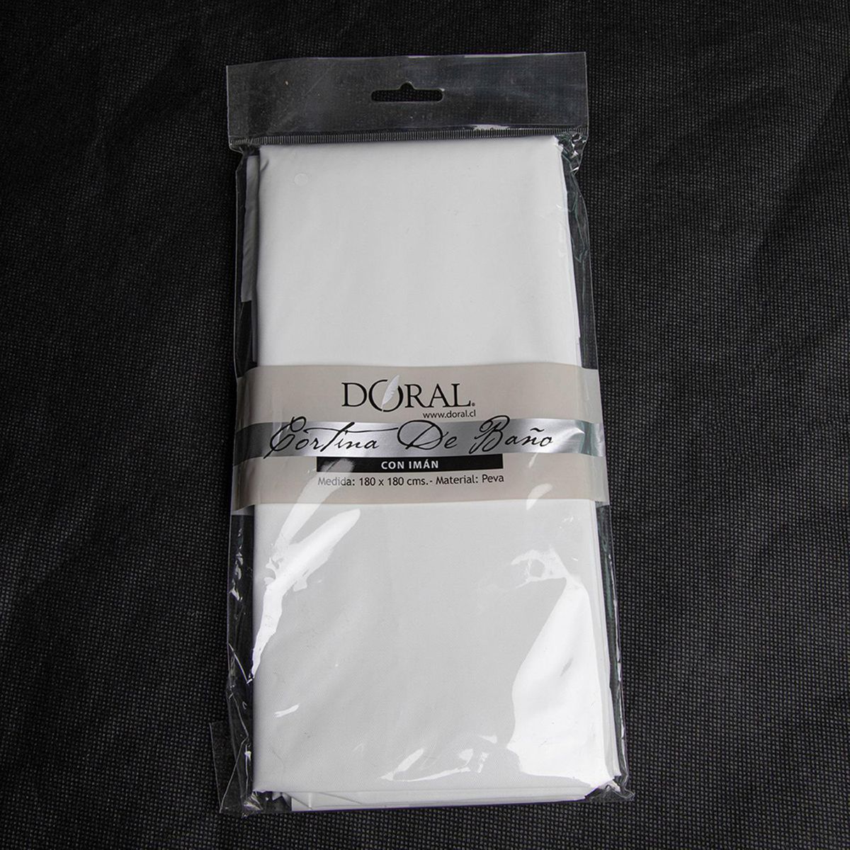 DORAL - Forro Cortina Baño Blanco 180x180cm con Iman