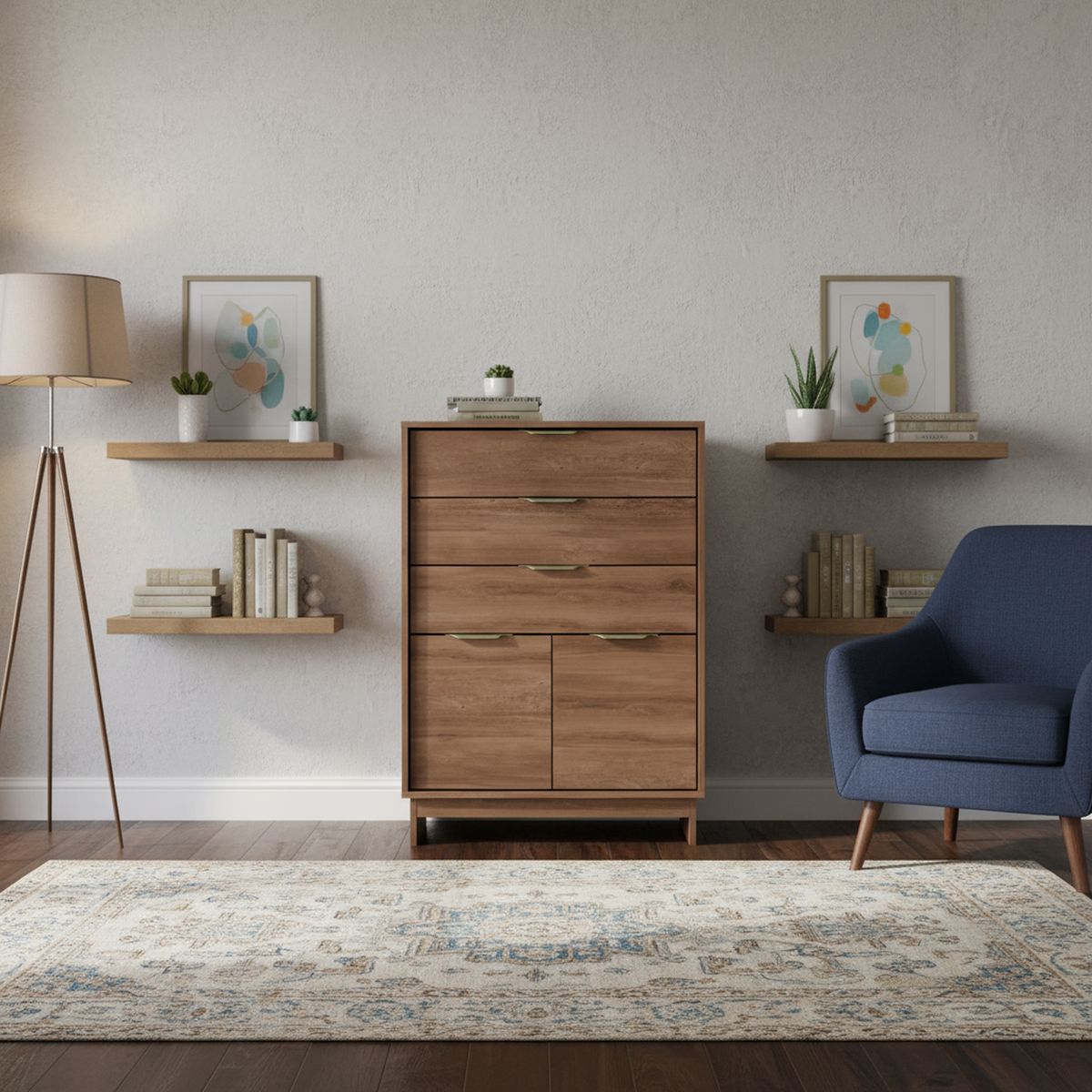 AMUV - Cómoda 3 Cajón(es) RI00115-0000 70x100x45 cm Café