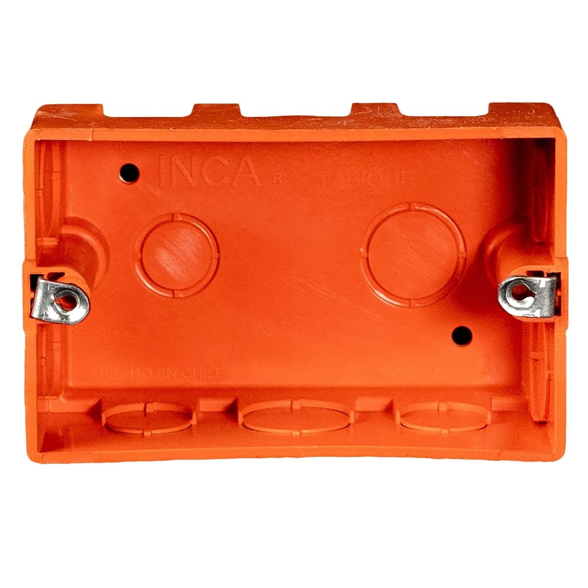 MEC - Caja Distribucion para Tabique Soporte Metálico naranja