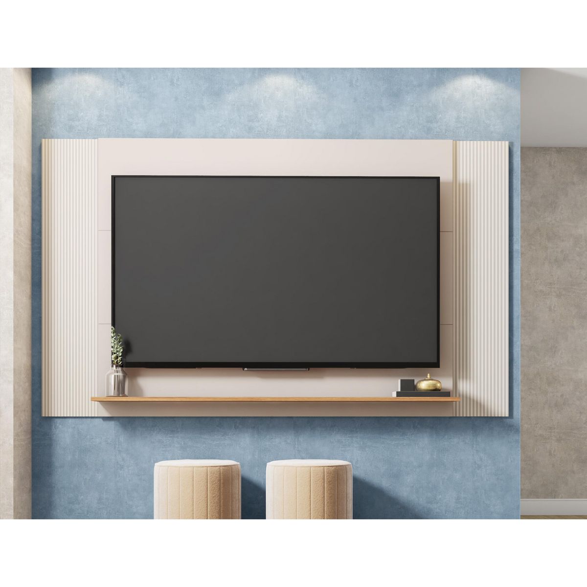 DECOCASA - Panel 75 " Mondrian Off White 180x180x17.5 cm