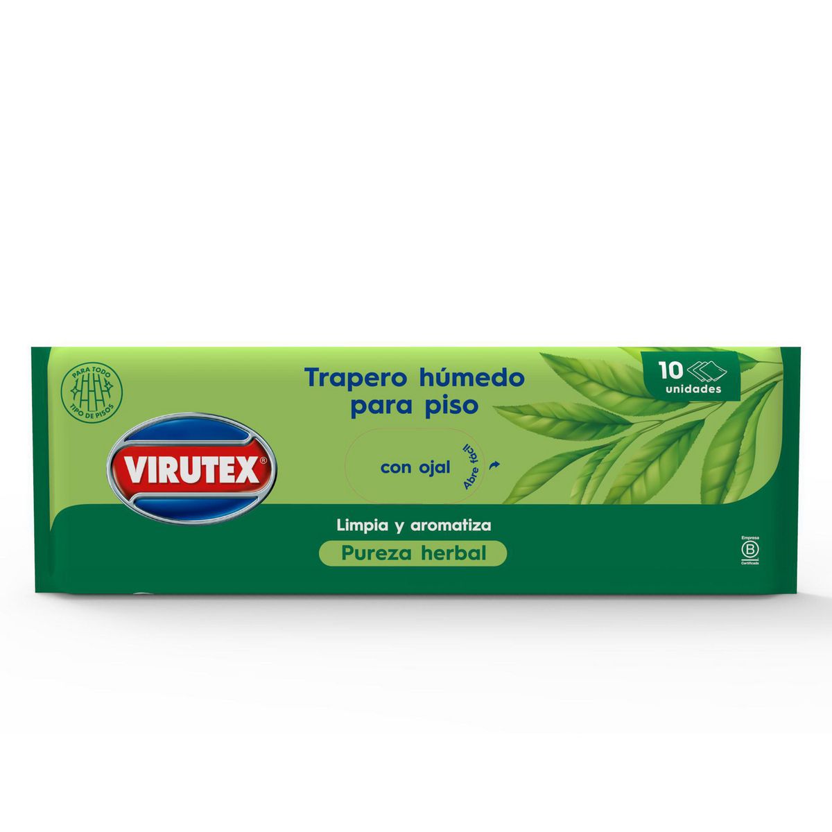 VIRUTEX - Trapero Húmedo Virutex Aroma Herbal Limpieza Superficies