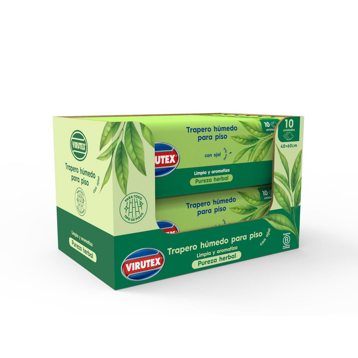 VIRUTEX - Trapero Húmedo Virutex Aroma Herbal Limpieza Superficies