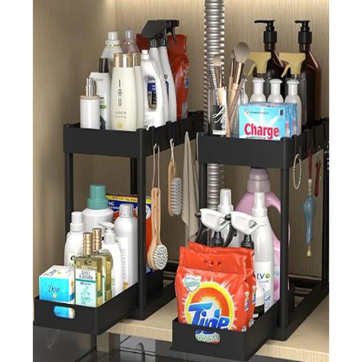 JUST HOME COLLECTION - Organizador 2 niveles fregadero