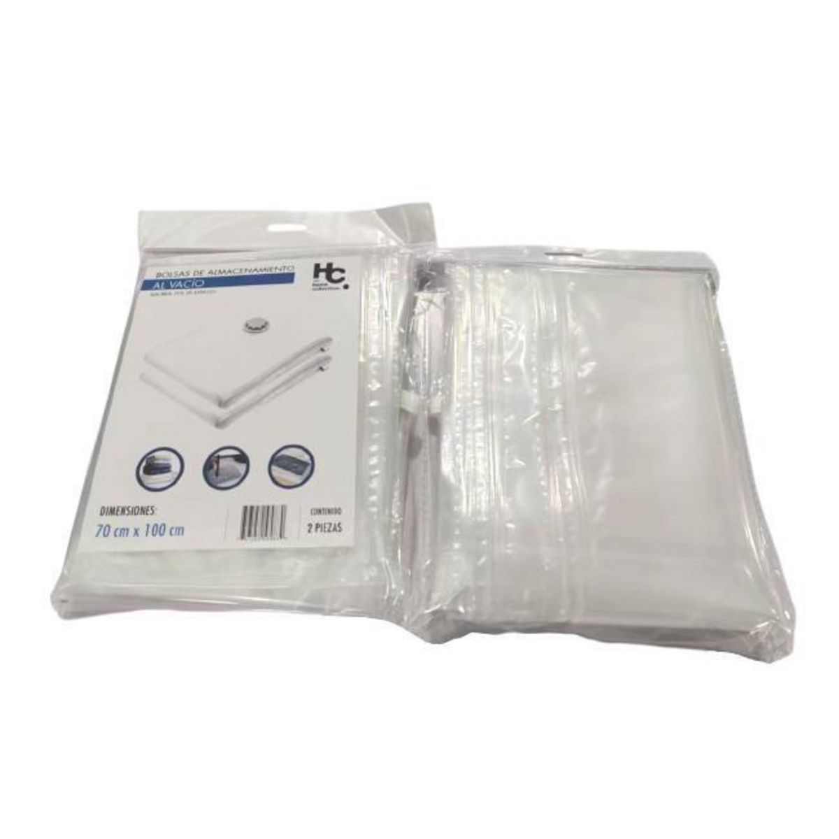 JUST HOME COLLECTION - Pack 2 Bolsas al Vacío 70x100 cm Transparente