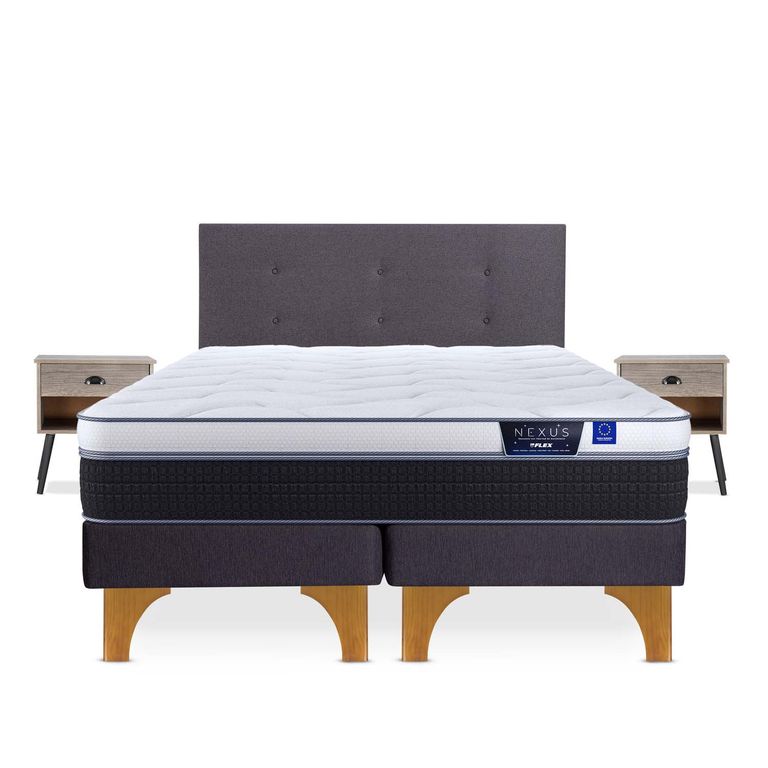 Cama King Europea Nexus Gris
