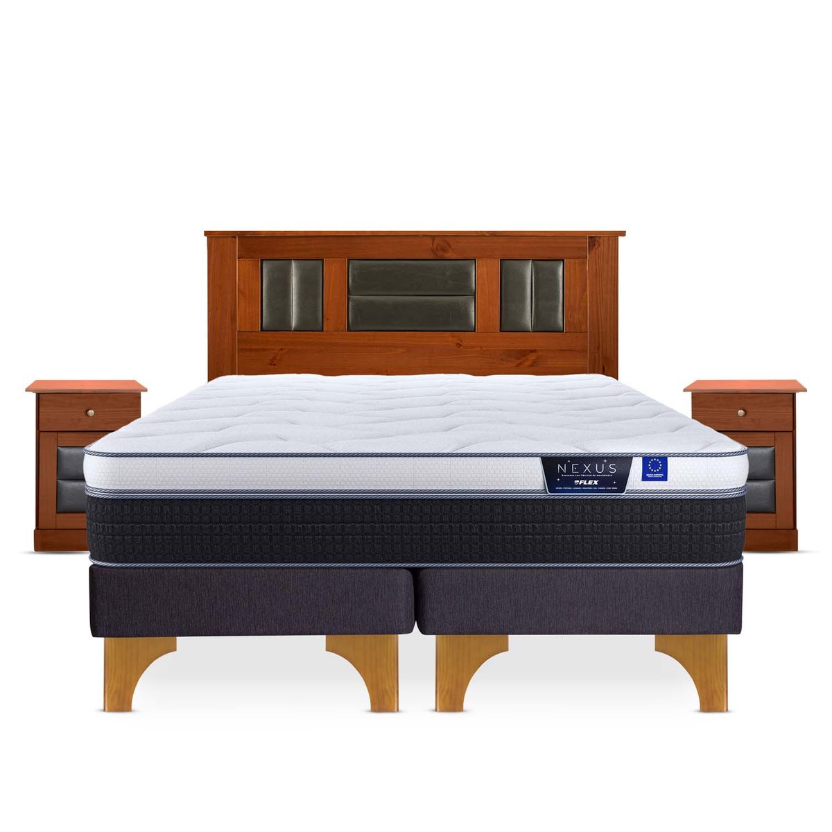 FLEX - Cama 2 plazas Europea Nexus Blanco