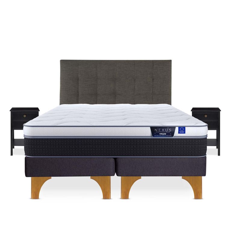 Cama King Europea Nexus Gris