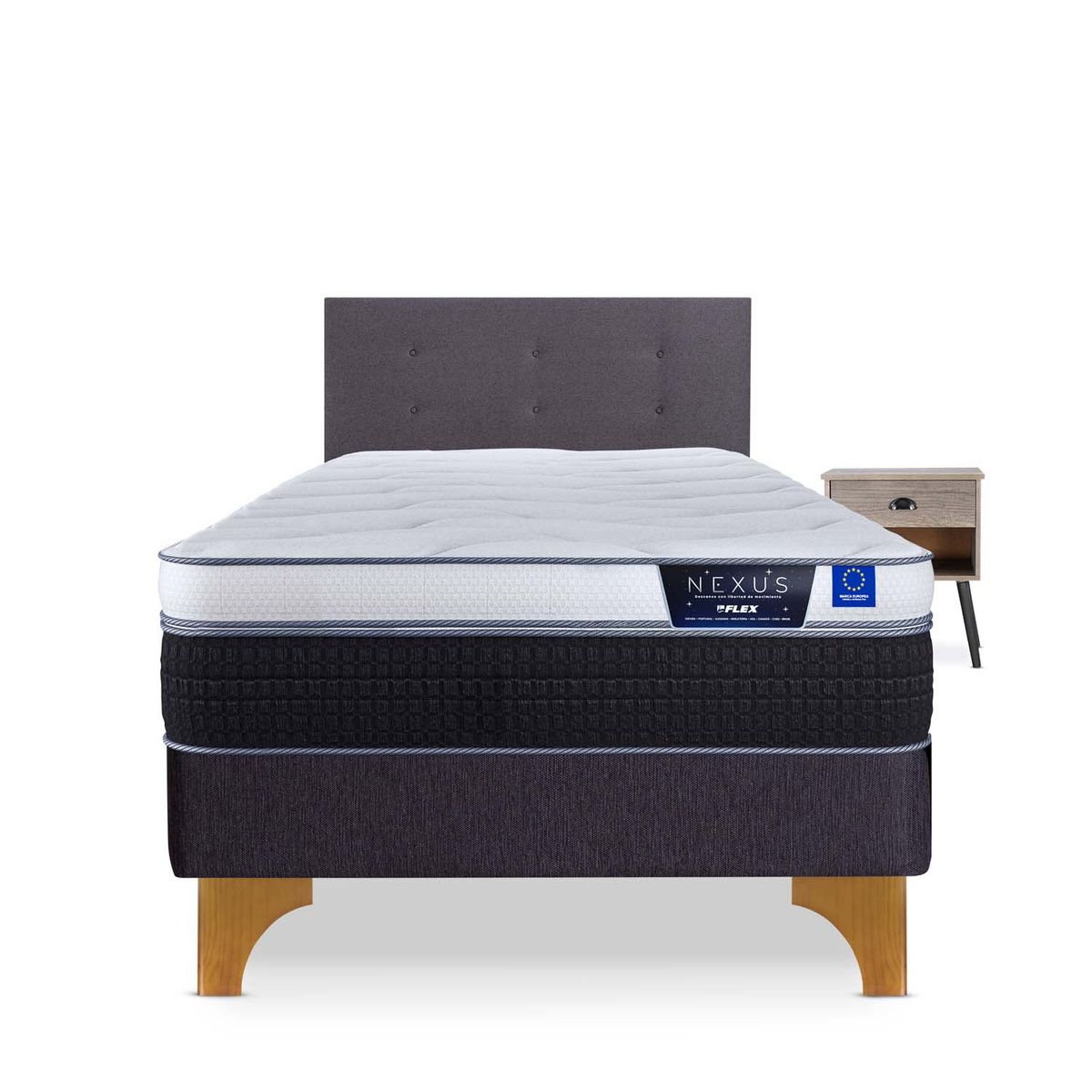 FLEX - Cama 1.5 plazas Europea Nexus Blanco