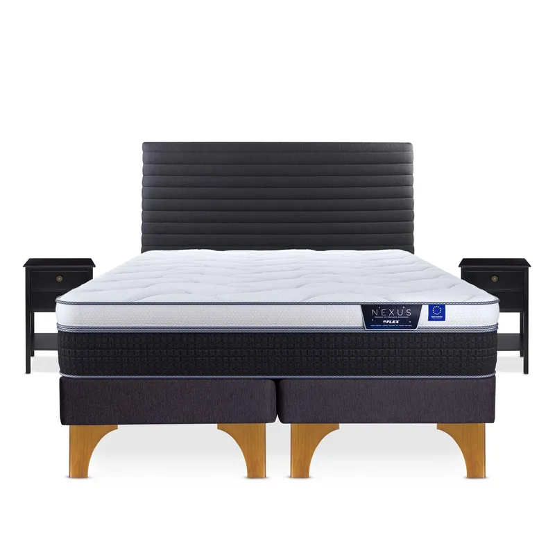 FLEX - Cama 2 Plazas Europea Nexus Blanco