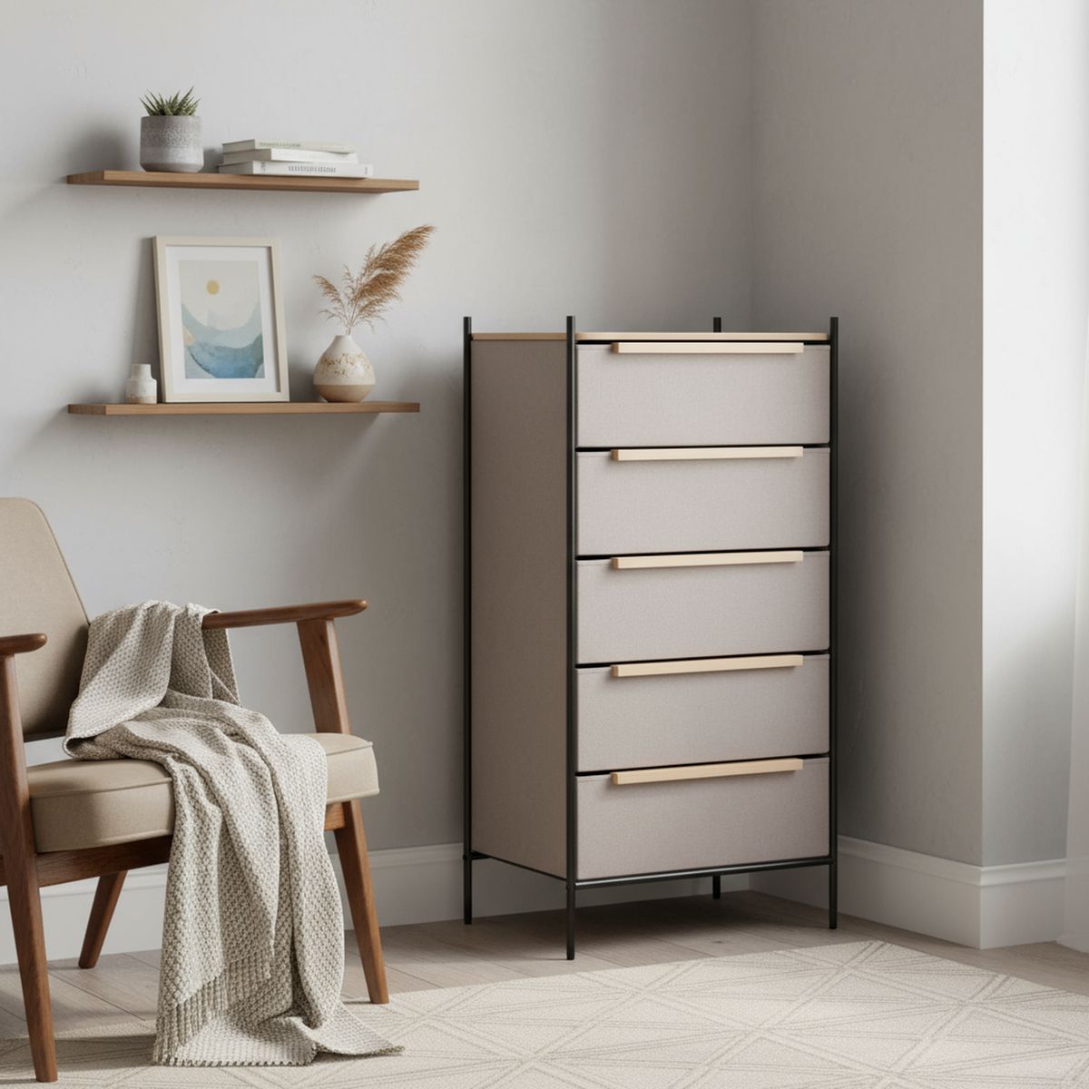 CARRY ALL - Cajonera Cajón(es) 58x118x40 cm Gris