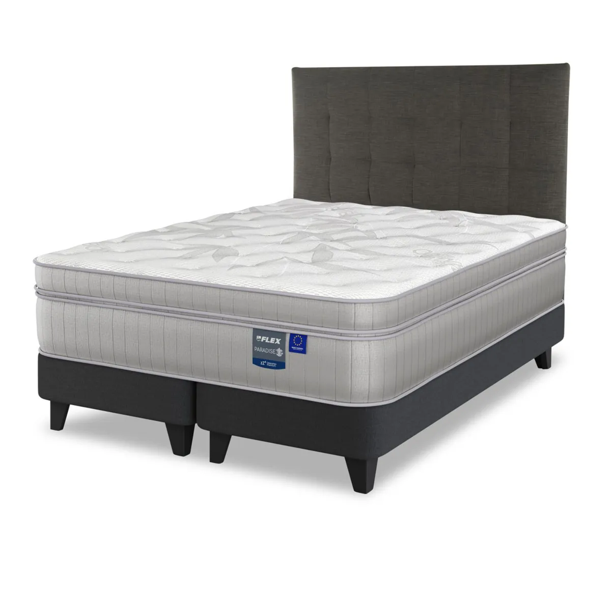 FLEX - Cama King Europea Paradise Gris