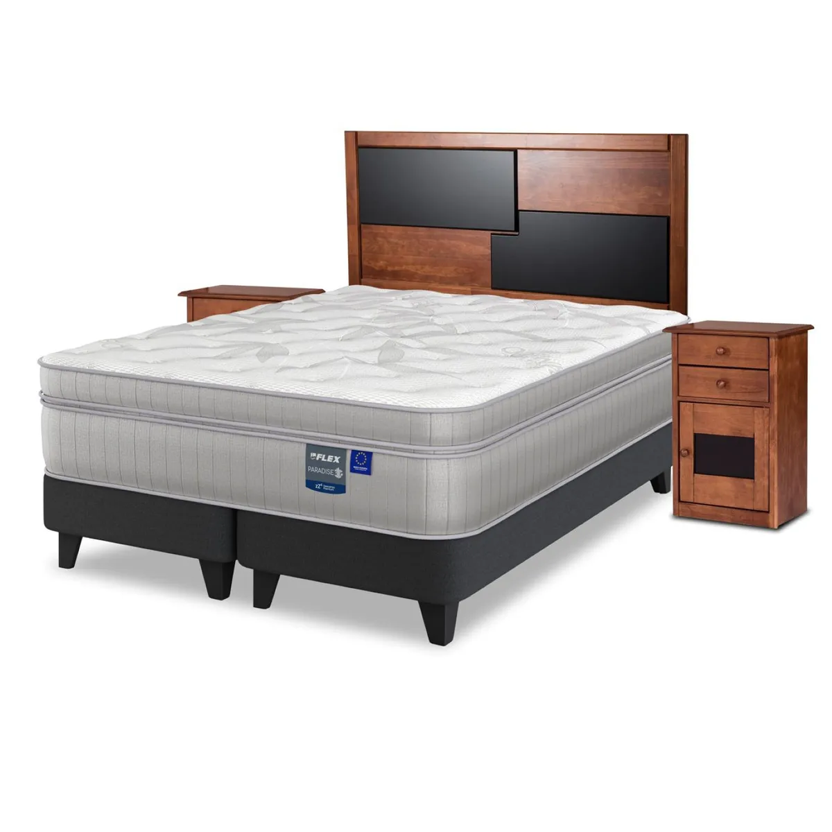 FLEX - Cama 2 plazas Europea Paradise Gris