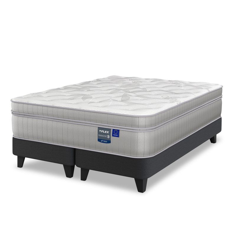 FLEX - Cama 2 Plazas Europea Paradise Gris