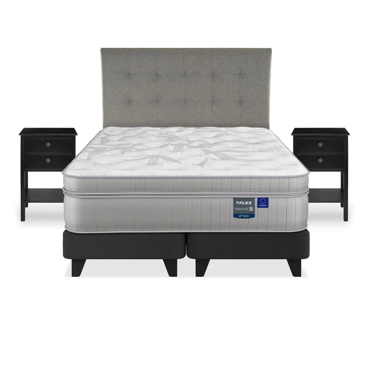 FLEX - Cama King Europea Paradise Gris