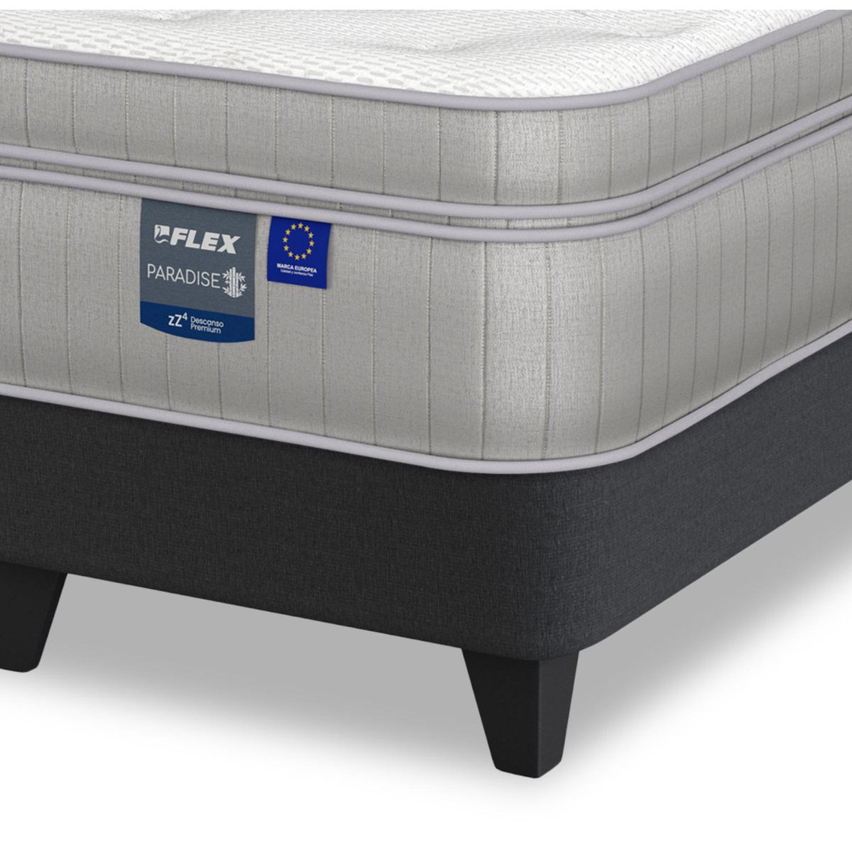 FLEX - Cama 1.5 plazas Europea Paradise Gris