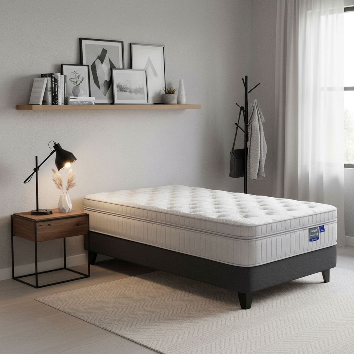 FLEX - Cama 1.5 plazas Europea Paradise Gris