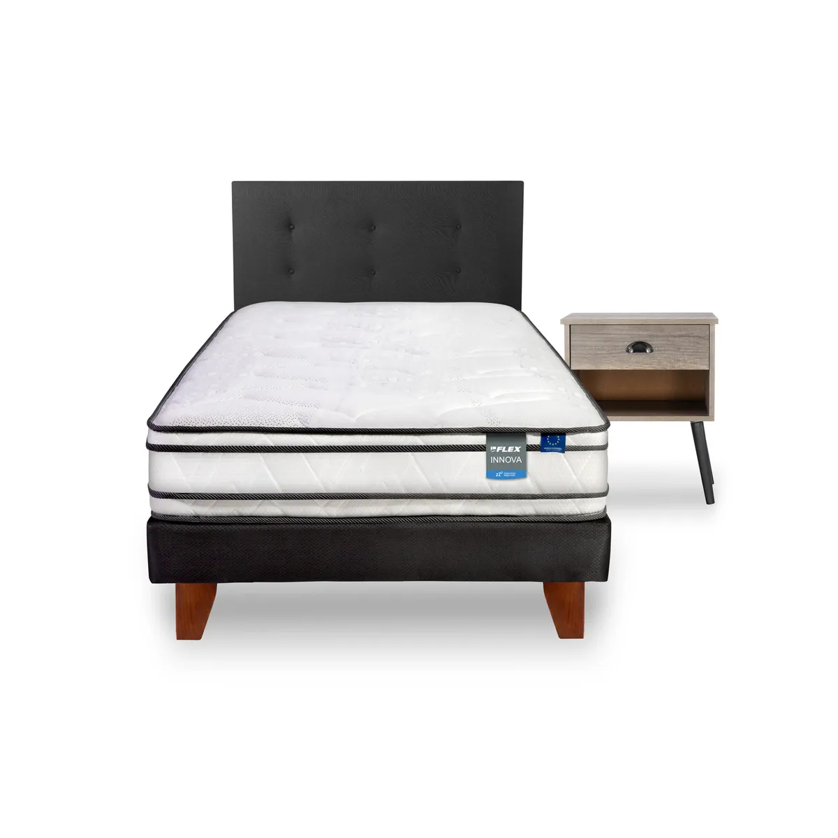 FLEX - Cama 1.5 plazas Europea Innova Blanco
