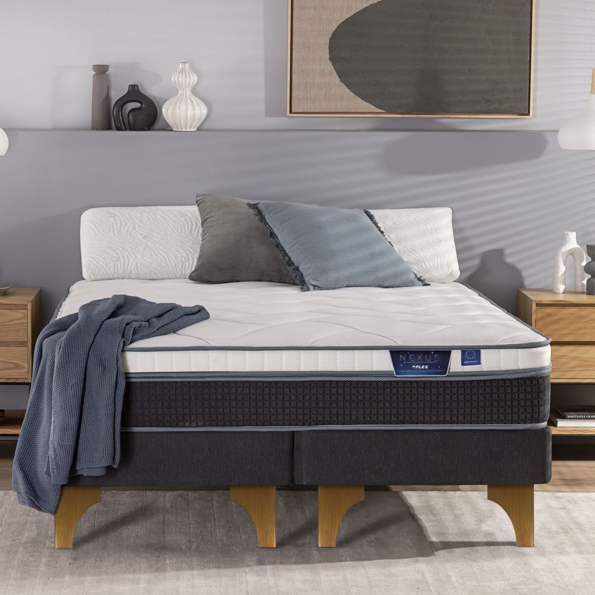 FLEX - Cama King Europea Nexus Blanco