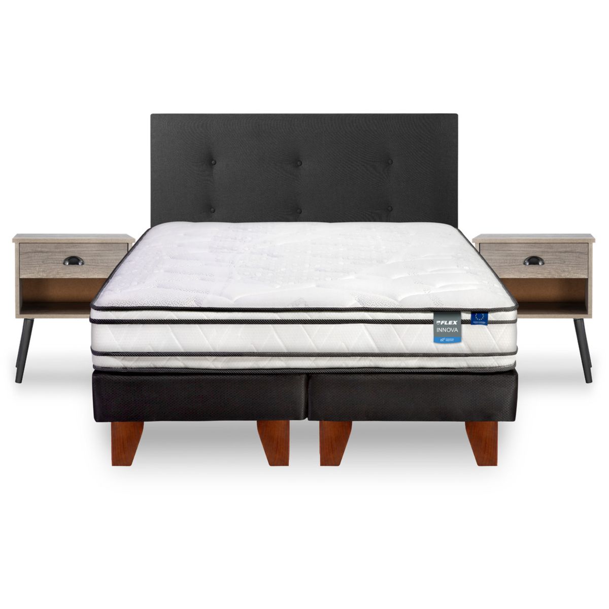 FLEX - Cama 2 plazas Europea Innova Blanco