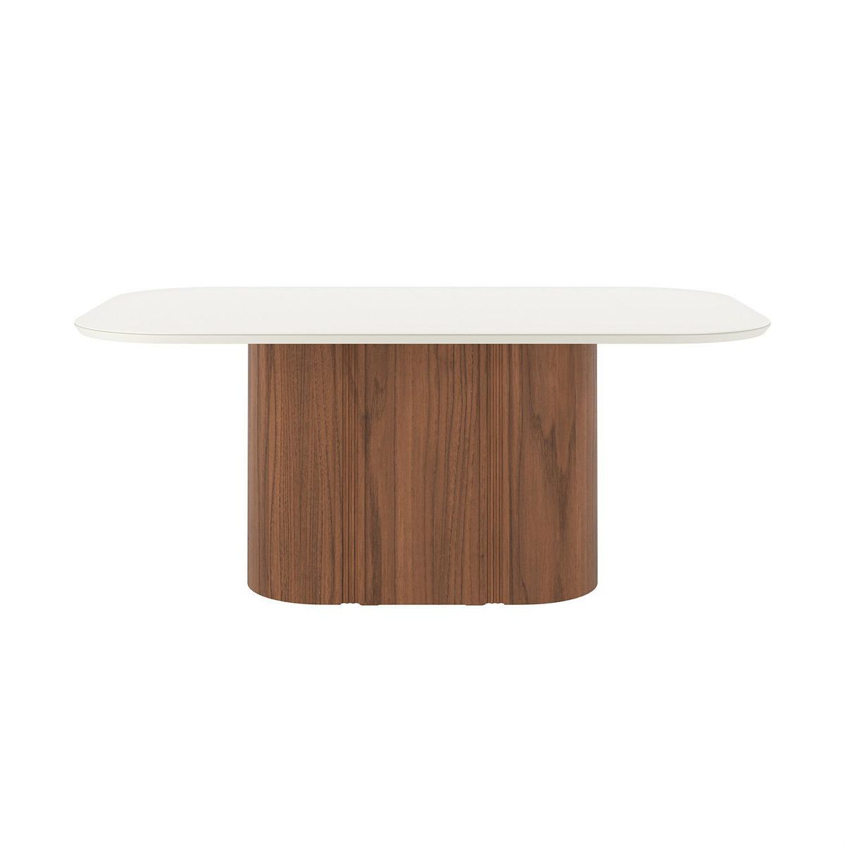 DECOCASA - Juego de comedor Kalina 6 Sillas Mesa Rectangular 76,4x109x184 cm Off White Castaño