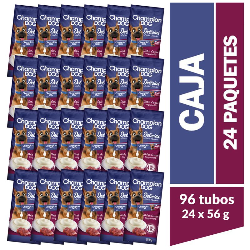 CHAMPION DOG - Pack Snack para Perro Adulto Carne 24 unidad(es)