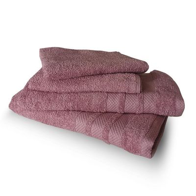 Imagen 2 del producto Set de Toallas 400 gr Algodón 70x130 cm Rosado