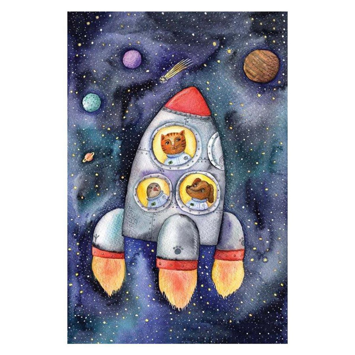 IDETEX - Alfombra Space 100x133 cm Polipropileno Azul Oscuro