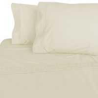 Sabana Broderie King 180 Hilos Ivory