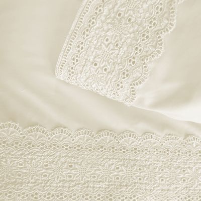 Imagen 2 del producto Sabana Broderie King 180 Hilos Ivory