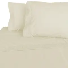 ILLUSIONS - Sabana Broderie 2 plazas 180 Hilos Ivory