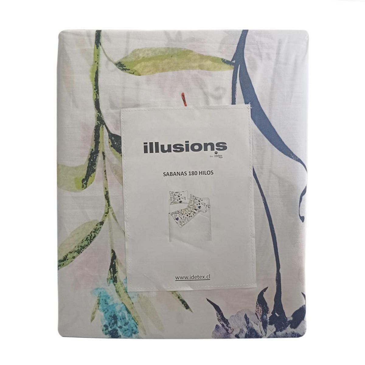 ILLUSIONS - Sabana Buket 1.5 plazas 180 Hilos Blanco