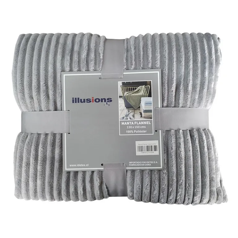 Manta Flannel Especial Gris