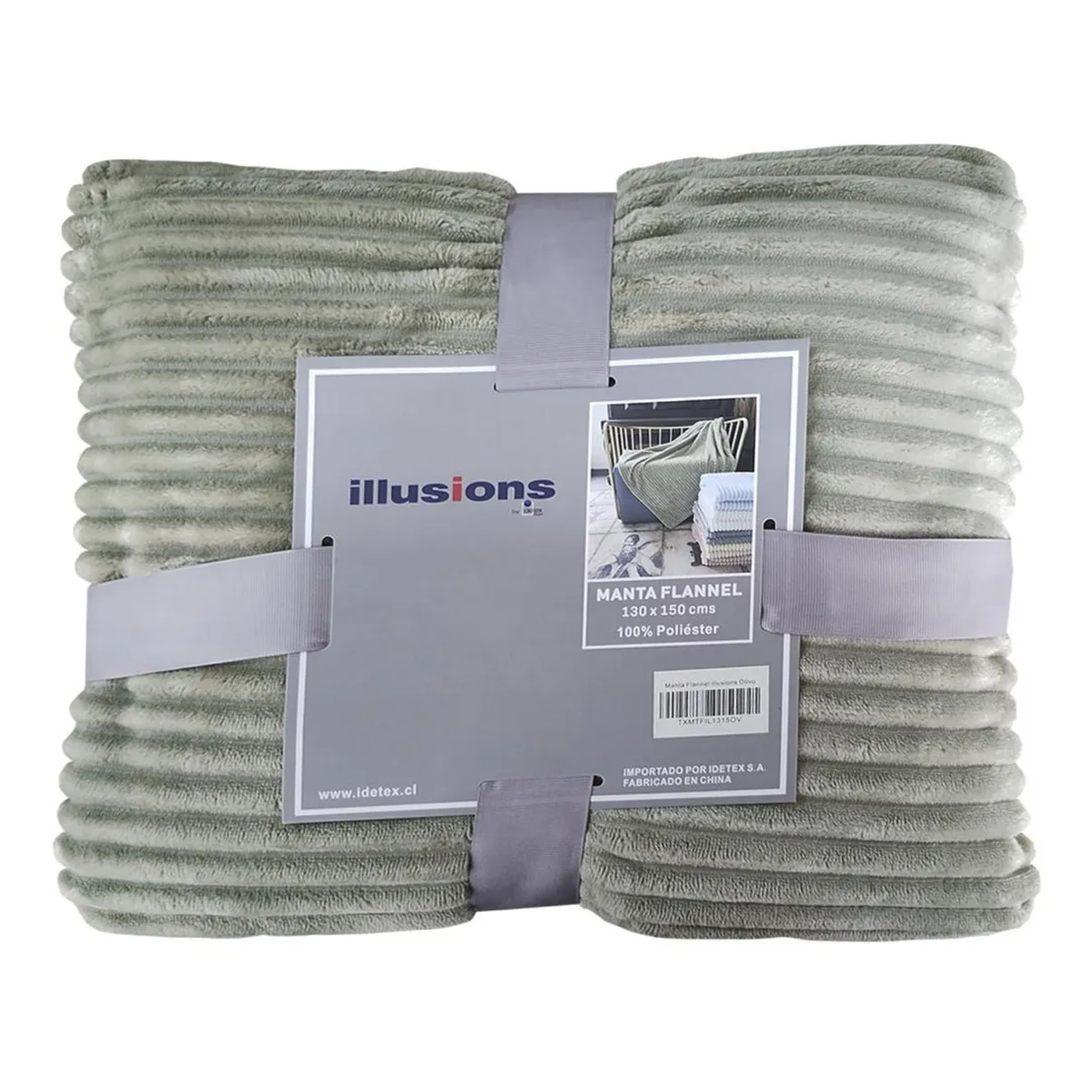 ILLUSIONS - Manta Flannel Especial Olivo