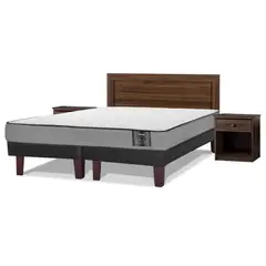 FLEX - Cama 2 Plazas Europea Star Gris
